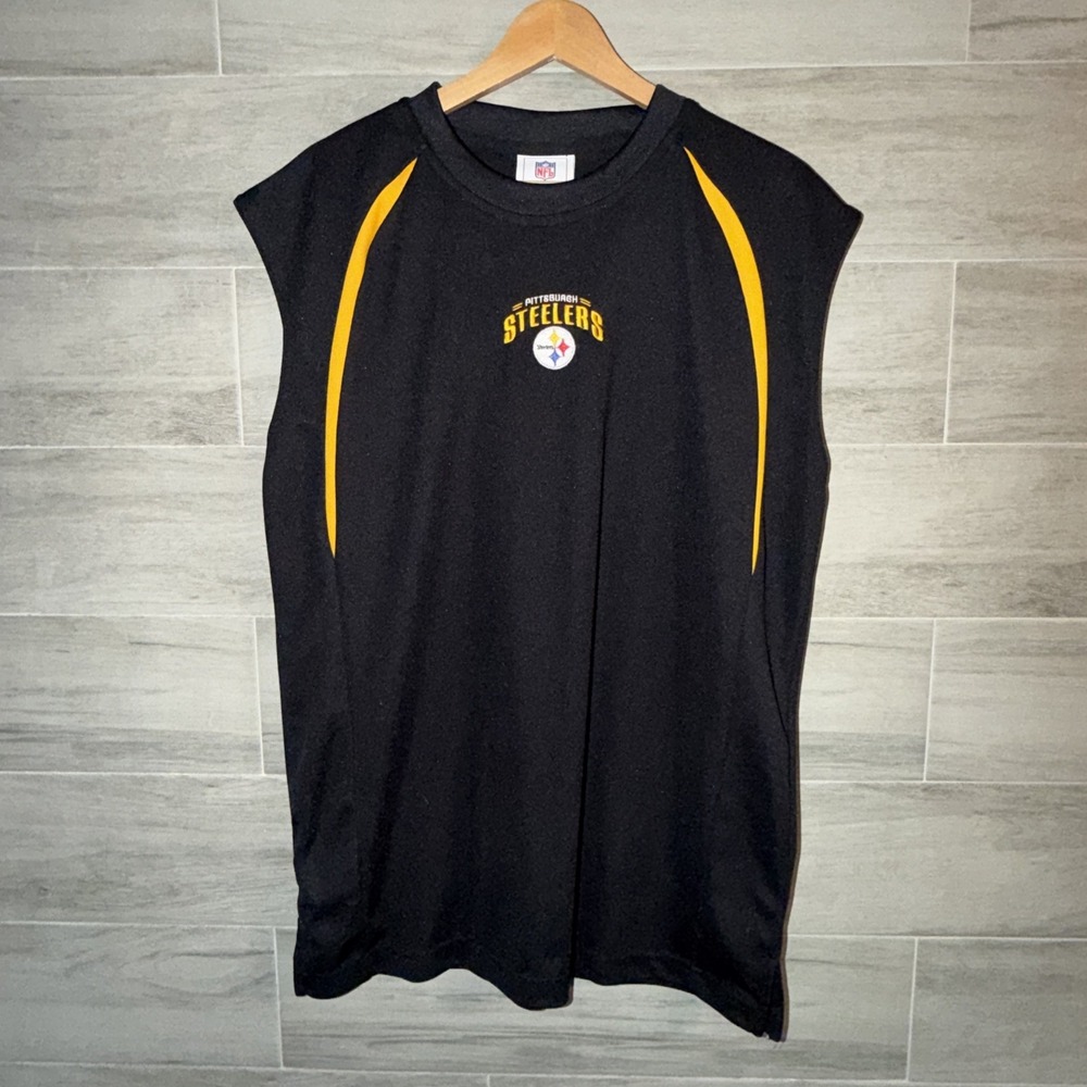 NFL Pittsburgh Steelers Sleeveless Muscle Tank Men's Size Large Crew Neck